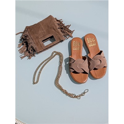 Комбо S25040TAUPE + Итальянская мини сумочка AB.Z · Pelle · Miniflec TAUPE АКЦИЯ