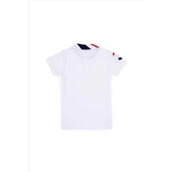 Erkek Çocuk Beyaz Basic Polo Yaka T-Shirt