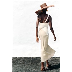 CONTRAST MIDI DRESS