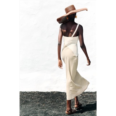 CONTRAST MIDI DRESS