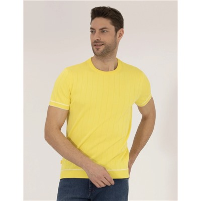 Açık Sarı Slim Fit Kazak