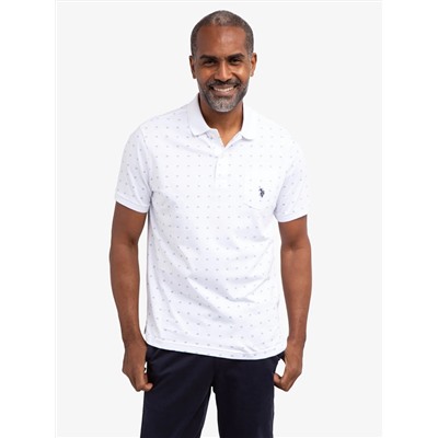 ALL OVER PRINTED PIQUE POLO SHIRT