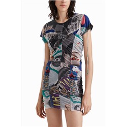 Vestido mini slim rushing