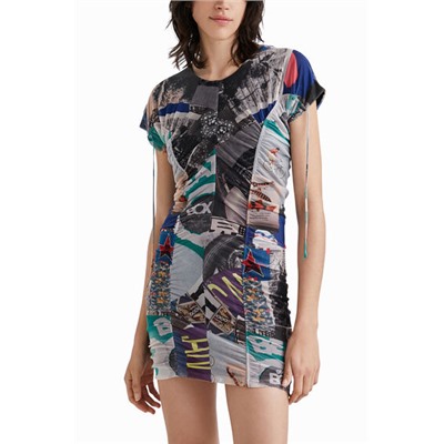 Vestido mini slim rushing