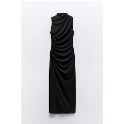 VESTIDO MIDI DRAPEADO SISA