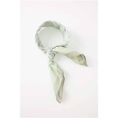 Pañuelo para cuello rayas verde