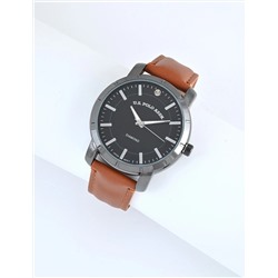 HIS AND HERS BROWN STRAP WATCH SET