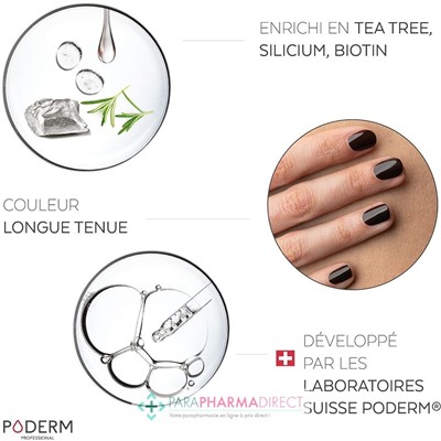 Poderm Vernis Tea Tree Color Care Brun n°833 8ml