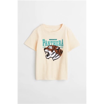 T-Shirt mit Pailletten