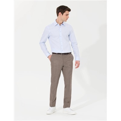Açık Mavi Slim Fit Uzun Kollu Gömlek