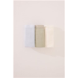 Pack 3 tangas algodón canalé