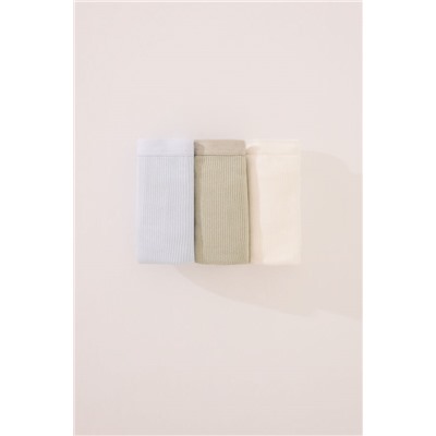Pack 3 tangas algodón canalé