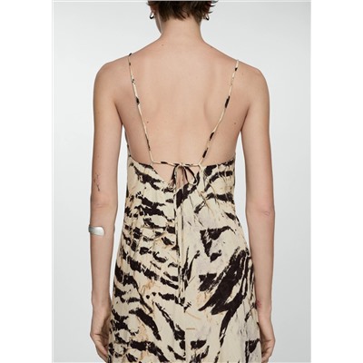 Vestido largo animal print