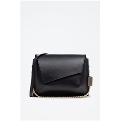 Bandolera de piel Arena - Negro