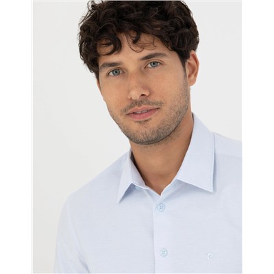 Açık Mavi Slim Fit Uzun Kollu Gömlek