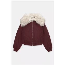 Chaqueta bomber cuello efecto pelo