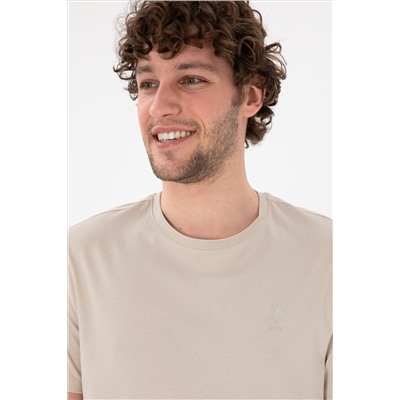 Erkek Regular Fit Bisiklet Yaka Taş Basic Tişört