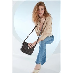 Pierre Cardin Kahve Monogram Kadın Omuz Çantası 05PO23Y1733