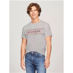TOMMY HILFIGER HILFIGER STRIPE FLAG LOGO T-SHIRT