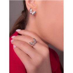 Серьги из золочёного серебра с фианитами 925 пробы п2-440-2з208