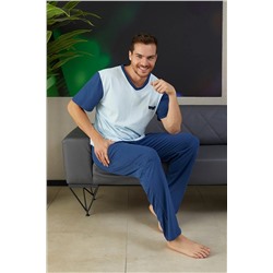 Siyah İnci Pamuklu Kısa Kollu Pijama Takım 23109805