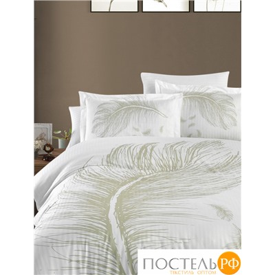 Постельное белье Карвен Stripe Satin с цветным принтом семейное N251-SB014 (7пр.)