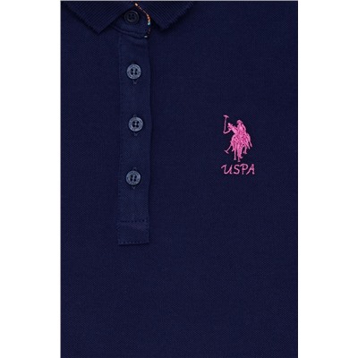 Kız Çocuk Lacivert Basic Polo Yaka Tişört