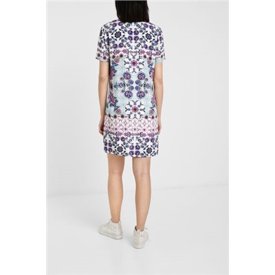 Vestido boho floral tipo camiseta
