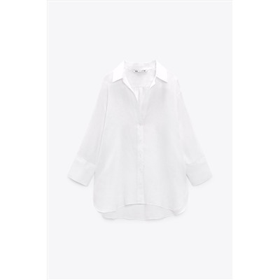 CAMISA LINO BAJO ASIMÉTRICO
