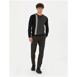 Kahverengi Slim Fit Kanvas Pantolon