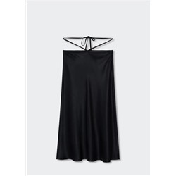 Falda cruzada satinada -  Mujer | MANGO OUTLET Melilla