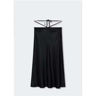 Falda cruzada satinada -  Mujer | MANGO OUTLET Melilla