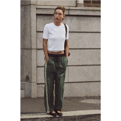 TROUSERS WITH SIDE TAPING
