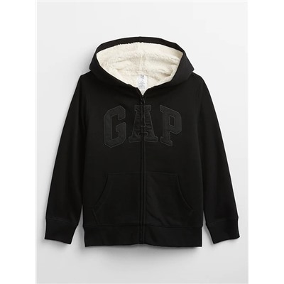 Kids Gap Logo Sherpa-Lined Hoodie