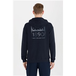 Erkek Lacivert Kapüşonlu Comfort Sweatshirt