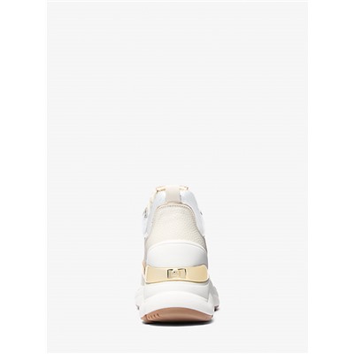 Katrina Signature Logo and Metallic Lizard Embossed Trainer
