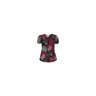 UA Exotica Black Keyhole Scrub Top