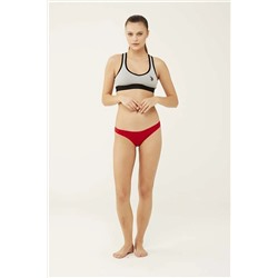 U.S. Polo Assn.Kadın Siyah Beyaz Ten Kırmızı Somon 5 'li Brazilian Slip