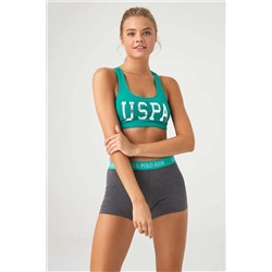 U.S. Polo Assn. Kadın Yeşil Kalın Askılı Sporcu Büstiyer Ve Boxer Takım U6S62P64