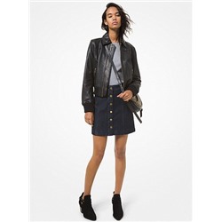 MICHAEL MICHAEL KORS Leather Bomber Jacket