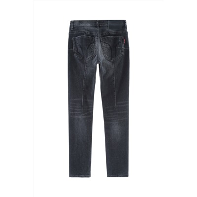 Vaquero skinny push-up de tiro alto Negro