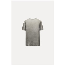 RIBBED METALLIC T-SHIRT