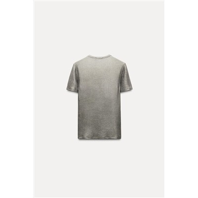 RIBBED METALLIC T-SHIRT