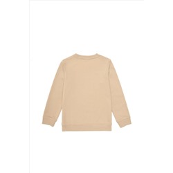 Erkek Çocuk Kum Bisiklet Yaka Sweatshirt