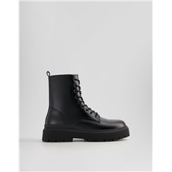 Men's track sole lace-up ankle boots