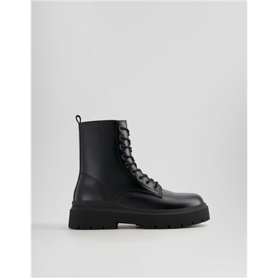 Men's track sole lace-up ankle boots