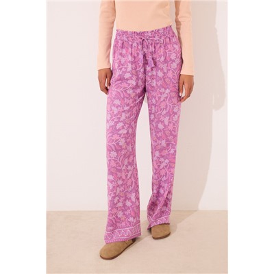 Pantalón largo viscosa estampado boho floral