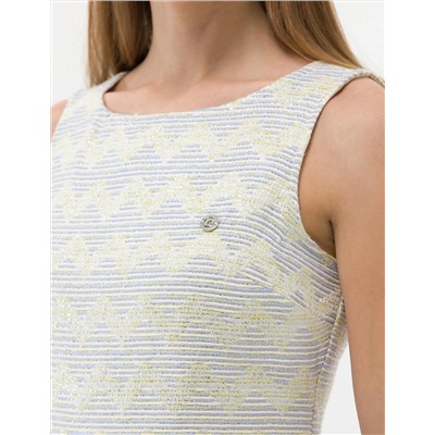 Ekru Slim Fit Dokuma Elbise