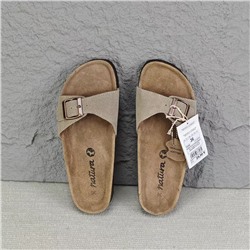 Женские кожаные шлепки в стиле Birkenstoc*k , экспорт  Цена на бирке 29,90€