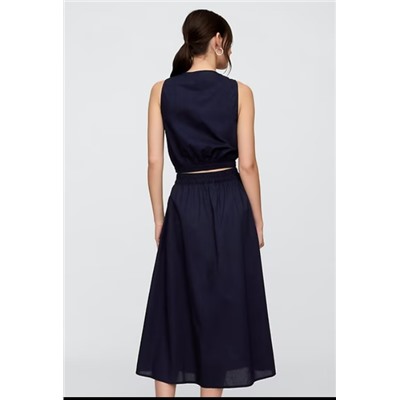 Poplin Midi Skirt